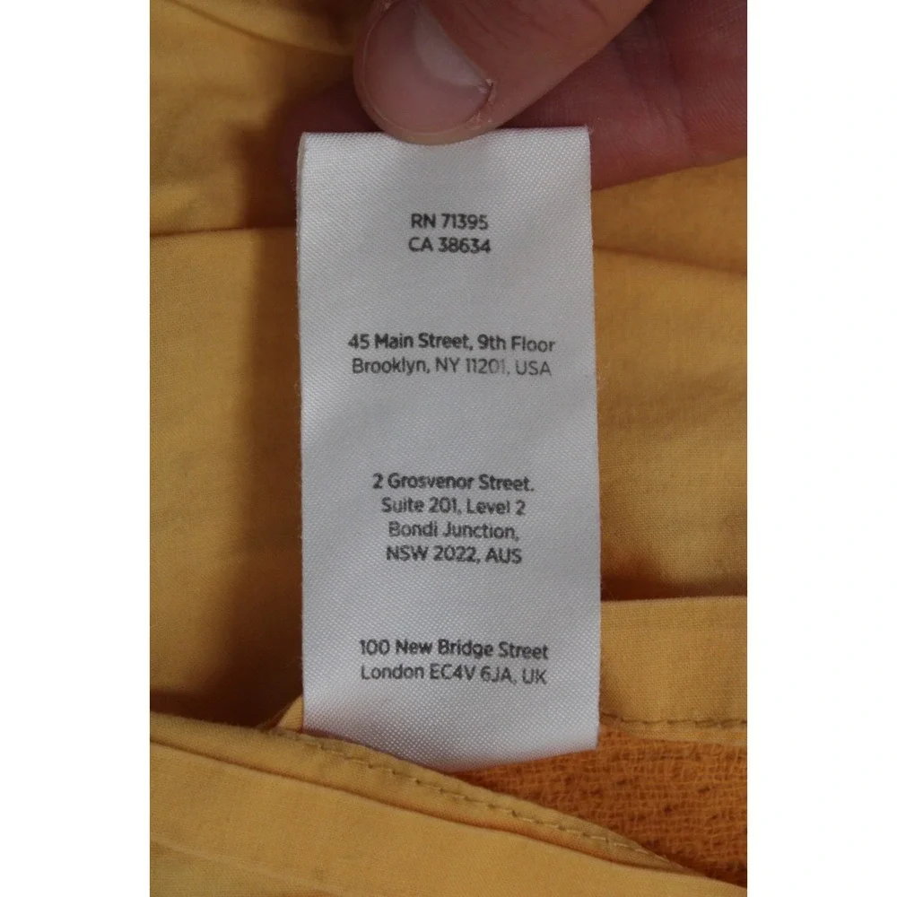 West Elm Yellow Pick Stitch Pillow Cover Case Sham King 20x36
